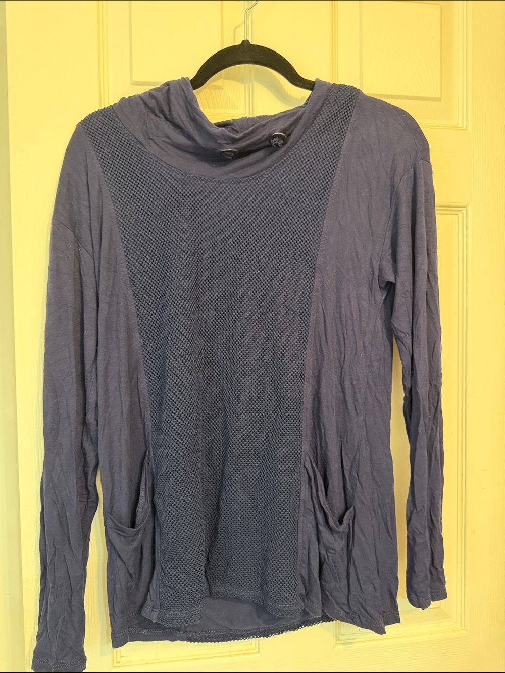 Women’s Lightweight Hooded Long-Sleeve Top - Slate Blue